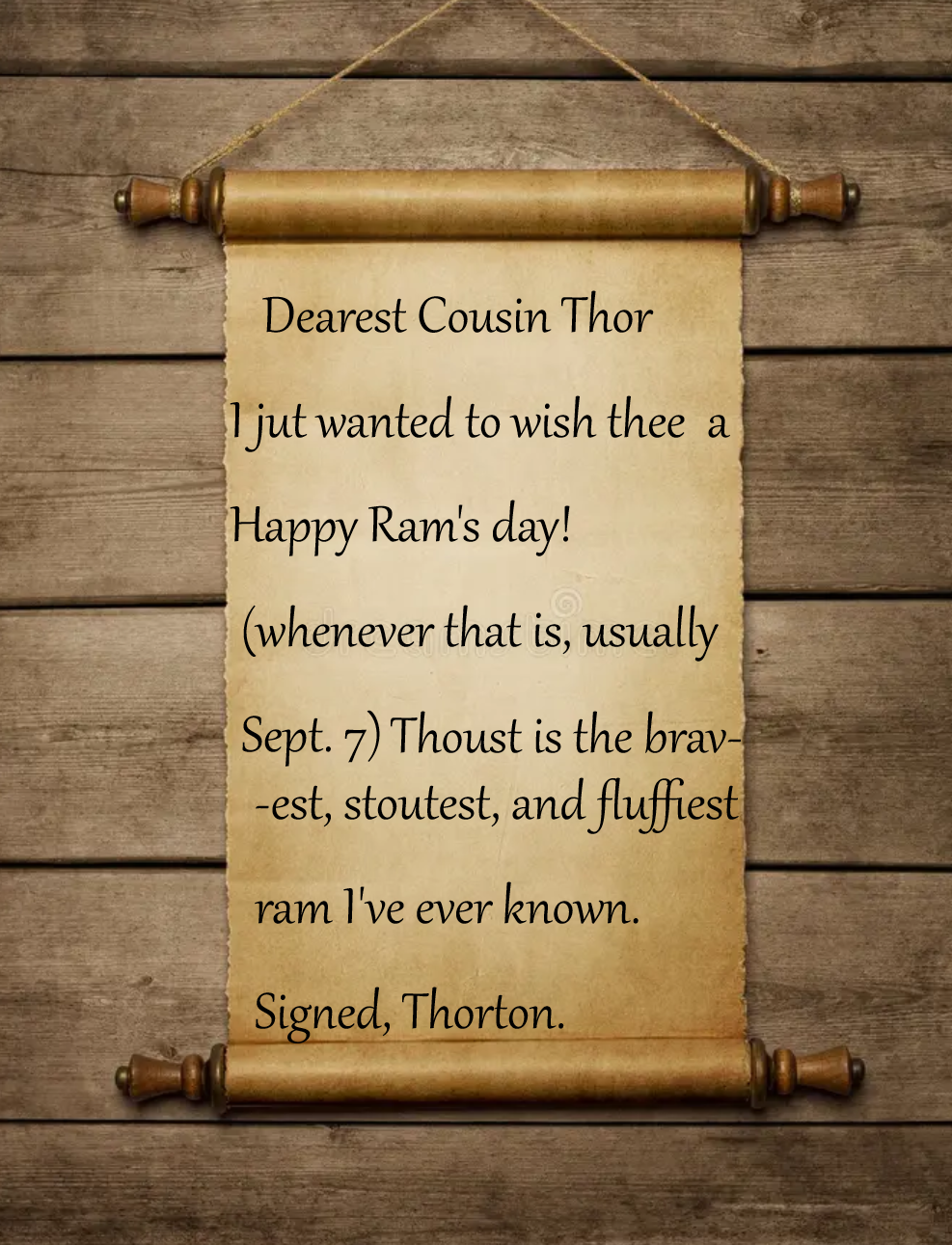 Thorton's Letter